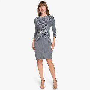 Tommy Hilfiger Stripe Twisted Waist Dress
